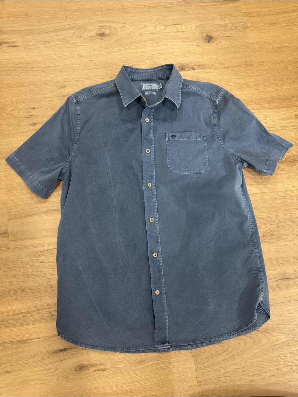 Southern Tide Men's Short-Sleeve Button-Down Shirt in Washed Navy